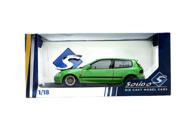Laad de afbeelding in de Gallery-viewer, HONDA CIVIC (EG6) SOLIDO WORKS NEON GROEN 1991 SOLIDO 1:18
