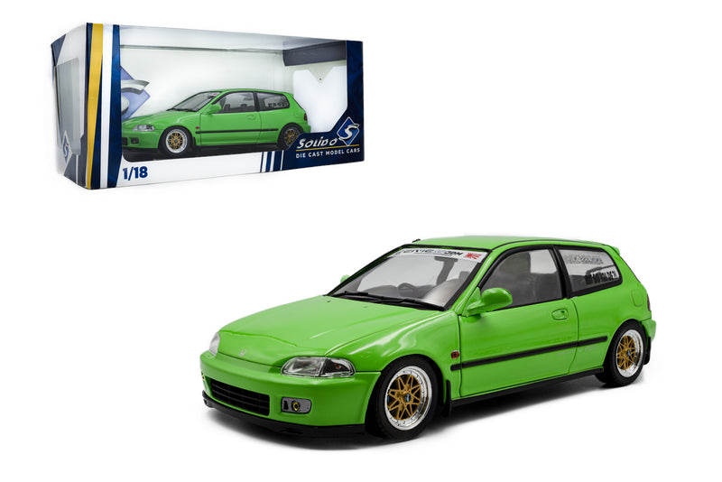 Laad de afbeelding in de Gallery-viewer, HONDA CIVIC (EG6) SOLIDO WORKS NEON GROEN 1991 SOLIDO 1:18
