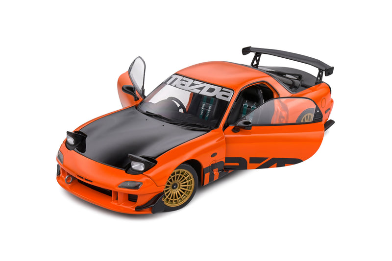 Laad de afbeelding in de Gallery-viewer, MAZDA RX7 FD3RS SOLIDO WORKS ORANJE 1999 SOLIDO 1:18
