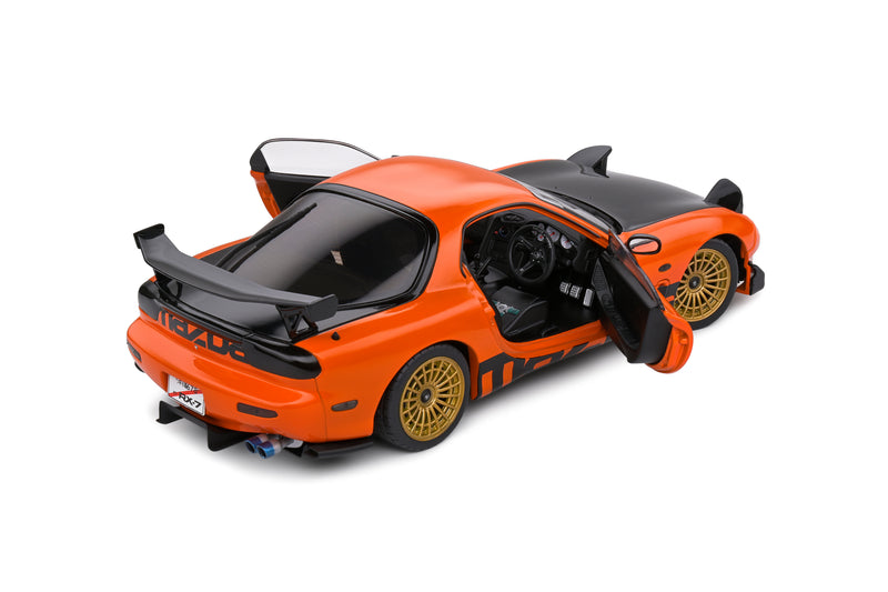 Laad de afbeelding in de Gallery-viewer, MAZDA RX7 FD3RS SOLIDO WORKS ORANJE 1999 SOLIDO 1:18

