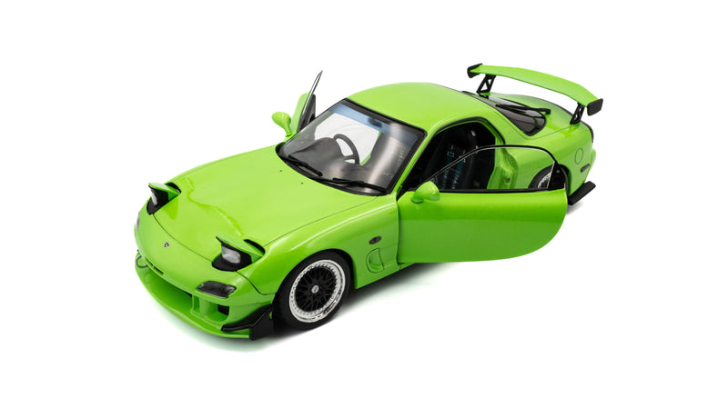 Laad de afbeelding in de Gallery-viewer, Mazda RX7 FD3RS SOLIDO WERKT NEON GROEN 1999 SOLIDO 1:18
