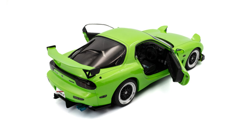 Laad de afbeelding in de Gallery-viewer, Mazda RX7 FD3RS SOLIDO WERKT NEON GROEN 1999 SOLIDO 1:18
