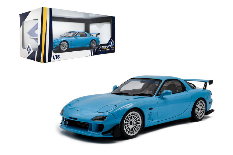 Laad de afbeelding in de Gallery-viewer, MAZDA RX7 FD3RS SOLIDO WORKS BLAUW 1999 SOLIDO 1:18
