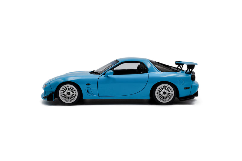 Laad de afbeelding in de Gallery-viewer, MAZDA RX7 FD3RS SOLIDO WORKS BLAUW 1999 SOLIDO 1:18
