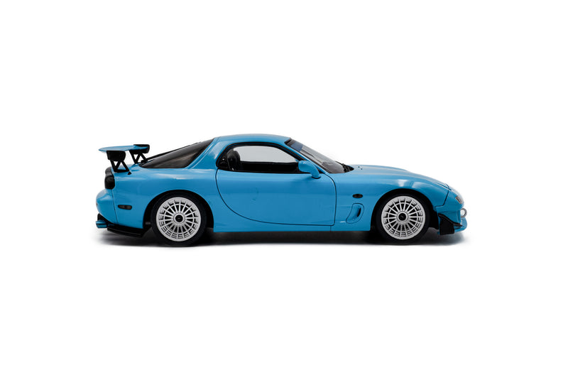 Laad de afbeelding in de Gallery-viewer, MAZDA RX7 FD3RS SOLIDO WORKS BLAUW 1999 SOLIDO 1:18
