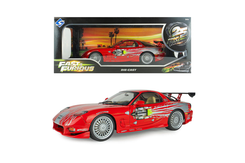 Load image into Gallery viewer, MAZDA RX7 FD3RS FAST&amp;FURIOUS 1 DOM SOLIDO 1:18
