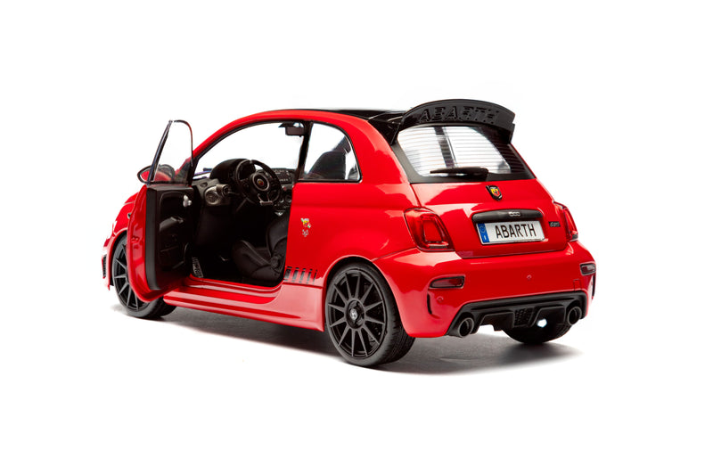 Laad de afbeelding in de Gallery-viewer, FIAT F595 ABARTH SOLIDO WORKS ROOD 2023 SOLIDO 1:18
