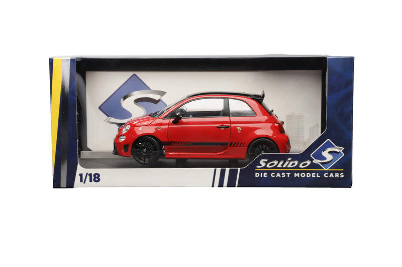 Laad de afbeelding in de Gallery-viewer, FIAT F595 ABARTH SOLIDO WORKS ROOD 2023 SOLIDO 1:18

