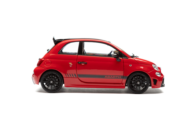 Laad de afbeelding in de Gallery-viewer, FIAT F595 ABARTH SOLIDO WORKS ROOD 2023 SOLIDO 1:18
