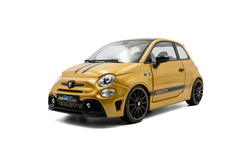 Laad de afbeelding in de Gallery-viewer, Fiat F595 ABARTH SOLIDO WORKS GEEL 2024 SOLIDO 1:18
