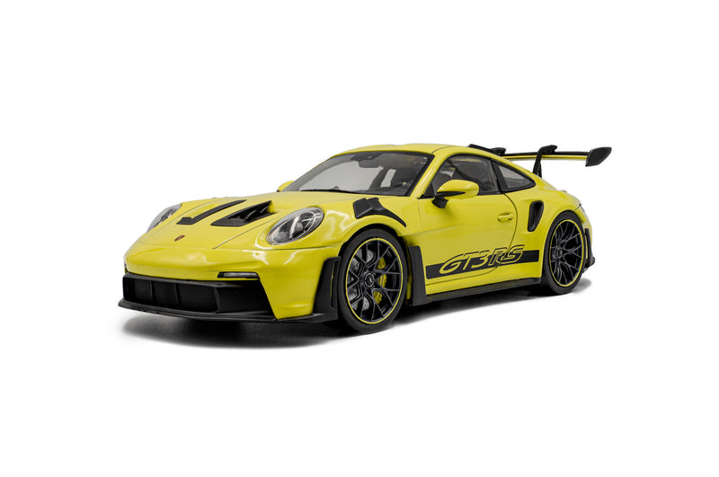 Laad de afbeelding in de Gallery-viewer, PORSCHE 911 GT3 RS SOLIDO WORKS NEON LIMOEN 2024 SOLIDO 1:18
