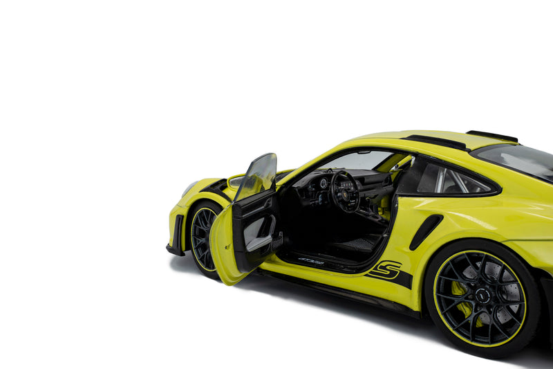 Laad de afbeelding in de Gallery-viewer, PORSCHE 911 GT3 RS SOLIDO WORKS NEON LIMOEN 2024 SOLIDO 1:18
