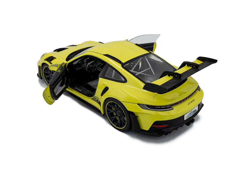 Laad de afbeelding in de Gallery-viewer, PORSCHE 911 GT3 RS SOLIDO WORKS NEON LIMOEN 2024 SOLIDO 1:18
