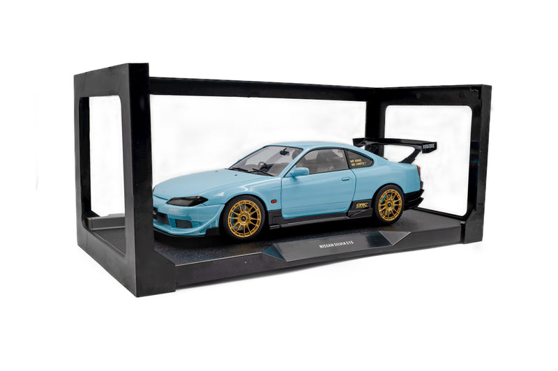 Laad de afbeelding in de Gallery-viewer, NISSAN SILVIA (S15) SPEC-R AERO SOLIDO WORKS BLAUW 1999 SOLIDO 1:18

