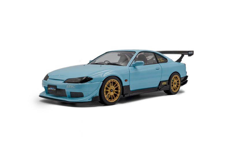 Laad de afbeelding in de Gallery-viewer, NISSAN SILVIA (S15) SPEC-R AERO SOLIDO WORKS BLAUW 1999 SOLIDO 1:18

