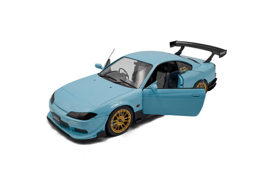 NISSAN SILVIA (S15) SPEC-R AERO SOLIDO WORKS BLAUW 1999 SOLIDO 1:18