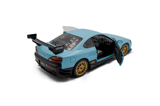 NISSAN SILVIA (S15) SPEC-R AERO SOLIDO WORKS BLAUW 1999 SOLIDO 1:18