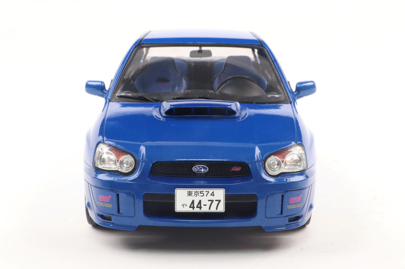 Laad de afbeelding in de Gallery-viewer, Subaru IMPREZA WRX STI SONIC BLAUW 2003 SOLIDO 1:18
