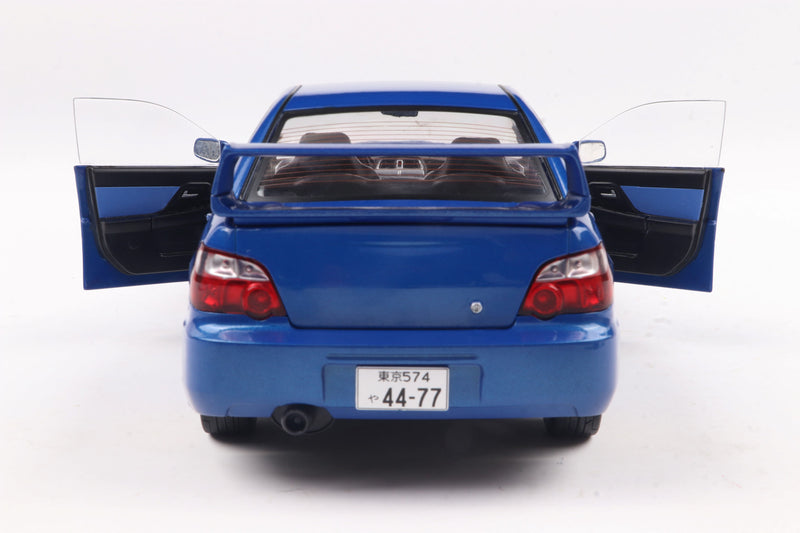 Laad de afbeelding in de Gallery-viewer, Subaru IMPREZA WRX STI SONIC BLAUW 2003 SOLIDO 1:18
