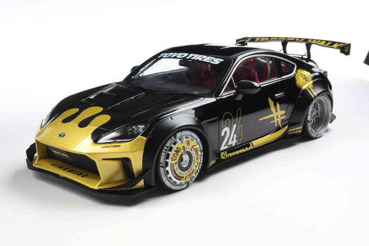 Toyota GR86 LIBERTY WALK BODY KIT BLACK & GOLD 2024 SOLIDO 1:18