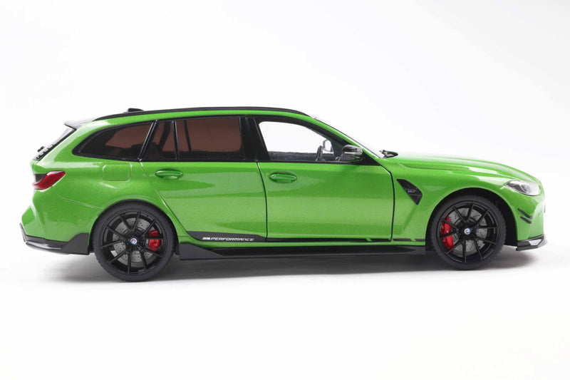Chargez l&#39;image dans la visionneuse de la galerie, Bmw M3 TOURING AVEC PIÈCES DE PERFORMANCE VERT MÉTALLISÉ 2024 SOLIDO 1:18
