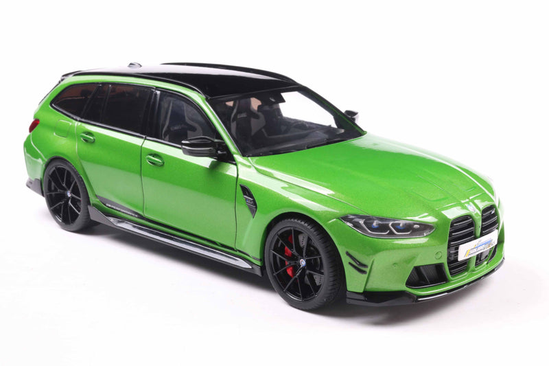 Chargez l&#39;image dans la visionneuse de la galerie, Bmw M3 TOURING AVEC PIÈCES DE PERFORMANCE VERT MÉTALLISÉ 2024 SOLIDO 1:18
