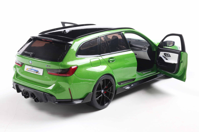 Chargez l&#39;image dans la visionneuse de la galerie, Bmw M3 TOURING AVEC PIÈCES DE PERFORMANCE VERT MÉTALLISÉ 2024 SOLIDO 1:18
