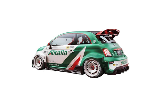 Fiat 595 ABARTH KIT CARROSSERIE LIBERTY WALK RALLY TRIBUTO 2025 SOLIDO 1:18