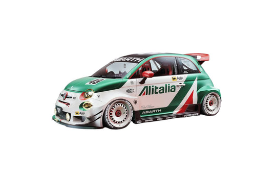 Fiat 595 ABARTH KIT CARROSSERIE LIBERTY WALK RALLY TRIBUTO 2025 SOLIDO 1:18