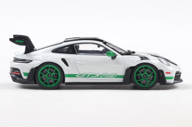 Load image into Gallery viewer, Porsche 911 (992) GT3 RS TRIBUTE TO CARRERA RS PACKAGE WHITE W/GREEN 2023 SOLIDO 1:43
