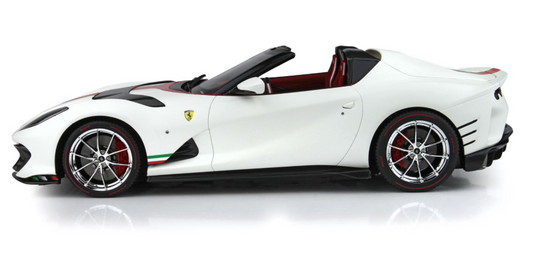 Ferrari 812 Competizione A blanc Italia avec vitrine (ÉDITION LIMITÉE 58/70 pièces) BBR Models 1:18
