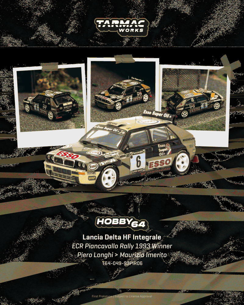 Load image into Gallery viewer, Lancia DELTA HF INTERGRALE #6 PIERO LONGHI ECR PIANCAVALLO RALLY WINNER 1993 TARMAC WORKS 1:64
