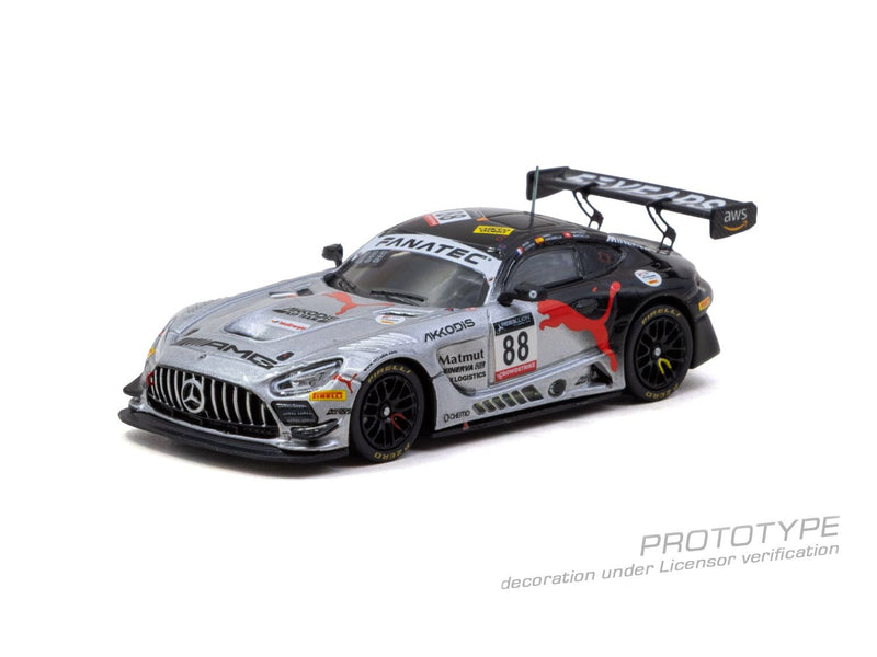 Laad de afbeelding in de Gallery-viewer, MERCEDES-BENZ AMG GT GT3 #88 JULES GOUNON 24H OF SPA WINNER 2022 TARMAC WORKS 1:64
