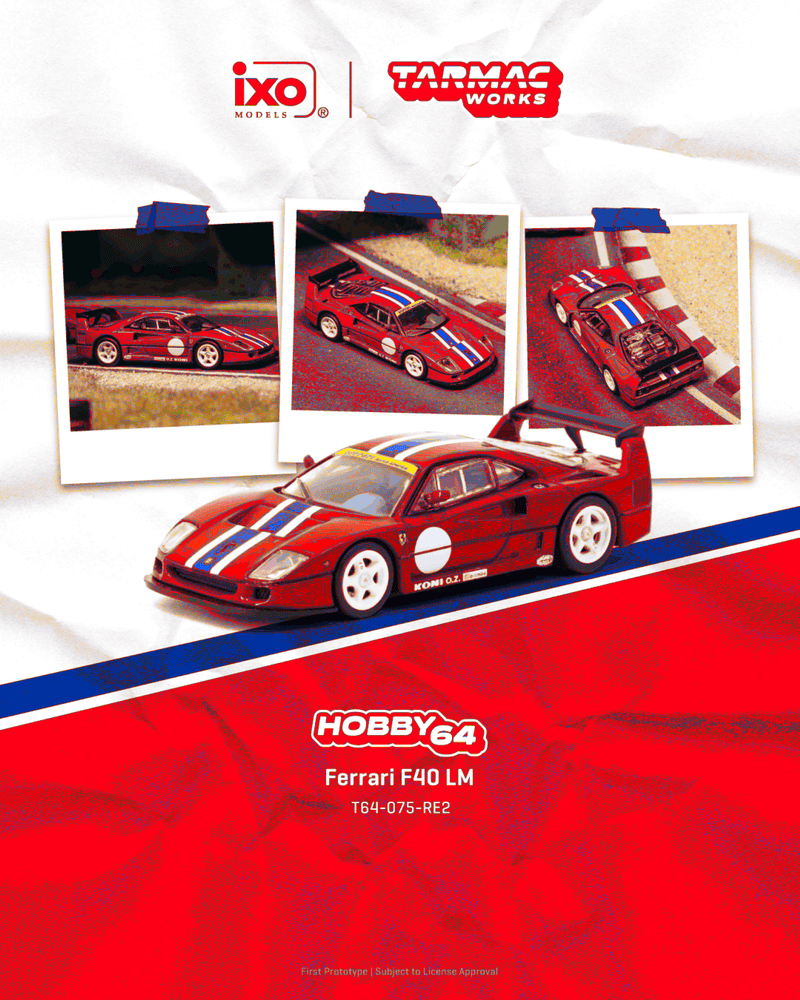 Load image into Gallery viewer, Ferrari F40 LM RED CORSA 1994 TARMAC WORKS 1:64
