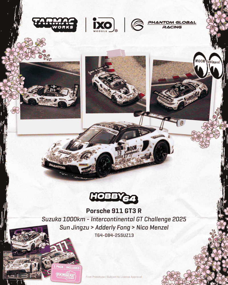 Load image into Gallery viewer, Porsche 911 (992) GT3 R #13 SUZUKA 1000KM 2025 TARMAC WORKS 1:64
