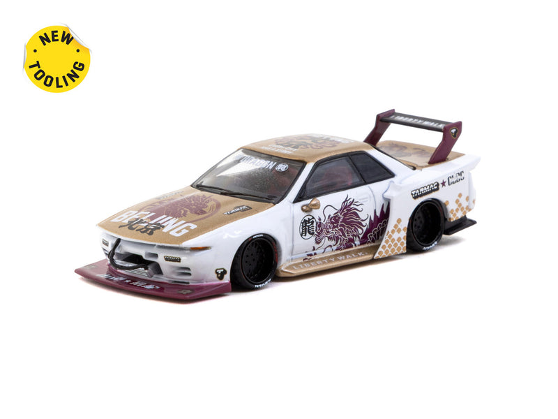 Laad de afbeelding in de Gallery-viewer, ‼️BEPERKTE EDITIE‼️ NISSAN R32 SKYLINE GT-R LB-KAIDO WORKS *BEIJING EDITIE* TARMAC WORKS 1:64
