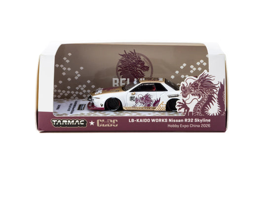 ‼️BEPERKTE EDITIE‼️ NISSAN R32 SKYLINE GT-R LB-KAIDO WORKS *BEIJING EDITIE* TARMAC WORKS 1:64