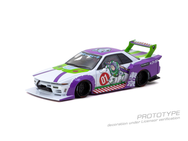 Chargez l'image dans la visionneuse de la galerie, ‼️ÉDITION LIMITÉE‼️ NISSAN R32 SKYLINE LB-KAIDO WORKS *ÉDITION BUZZ L'ÉCLAIR* TARMAC WORKS 1:64
