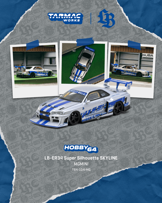 NISSAN SKYLINE GTR (ER34) LB SUPER SILHOUETTE MGMINI SEMA SHOW 2025 TARMAC WORKS 1:64