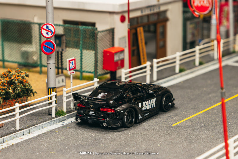 Chargez l'image dans la visionneuse de la galerie, TOYOTA SUPRA (A90) LB -WORKS BLACK 2025 TARMAC WORKS 1:64
