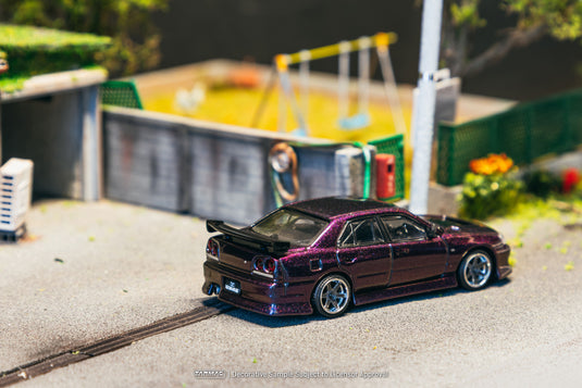 NISSAN SKYLINE GTR (ER34) URAS VIOLET 2025 TARMAC WORKS 1:64