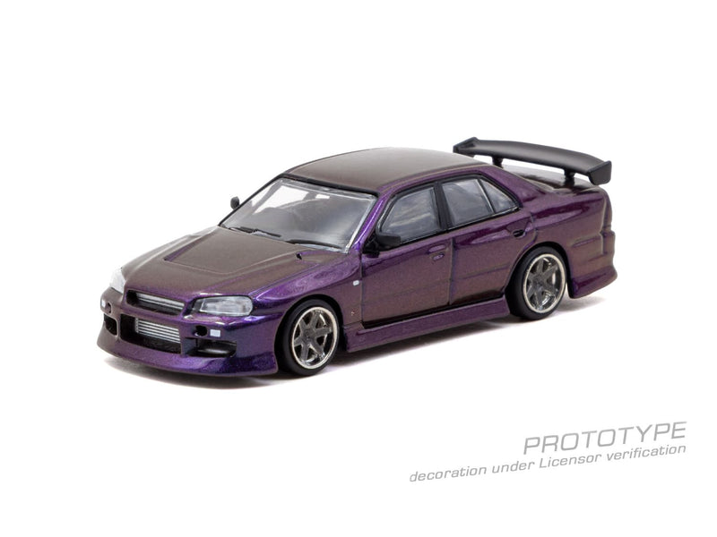 Chargez l'image dans la visionneuse de la galerie, NISSAN SKYLINE GTR (ER34) URAS VIOLET 2025 TARMAC WORKS 1:64
