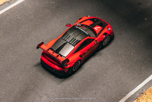 PORSCHE GT3RS (992.1) MANTHEY RACING RED 2025 TARMAC WORKS 1:64