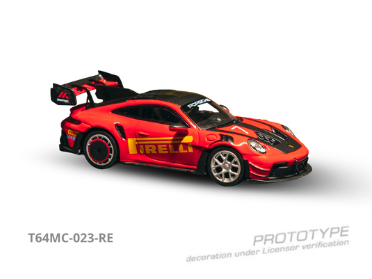 PORSCHE GT3RS (992.1) MANTHEY RACING RED 2025 TARMAC WORKS 1:64