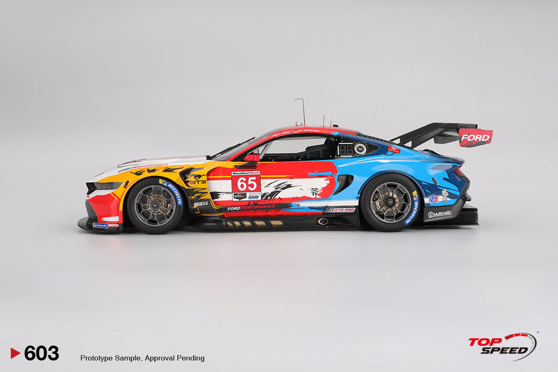Load image into Gallery viewer, Ford MUSTANG GT3 #65 FORD MULTIMATIC MOTORSPORTS LAGUNA SECA 2024 TOP SPEED 1:18
