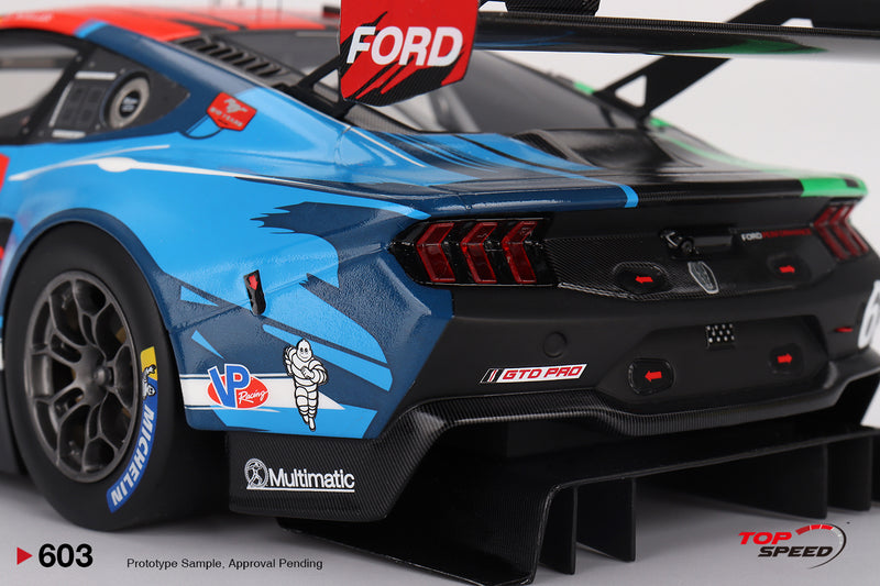 Load image into Gallery viewer, Ford MUSTANG GT3 #65 FORD MULTIMATIC MOTORSPORTS LAGUNA SECA 2024 TOP SPEED 1:18
