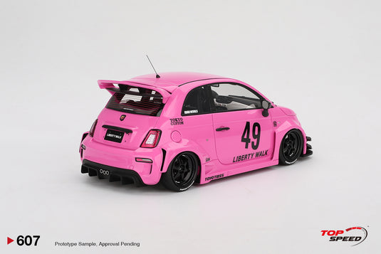 Fiat ABARTH 595 LB-WORKS X ABAS WORKS PINK 2024 TOP SPEED 1:18