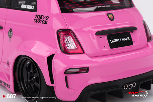 Fiat ABARTH 595 LB-WORKS X ABAS WORKS PINK 2024 TOP SPEED 1:18