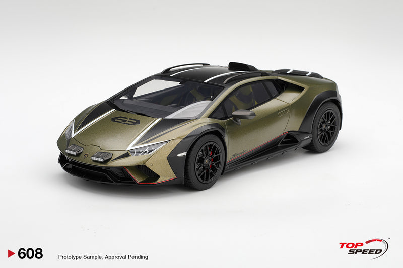 Load image into Gallery viewer, LAMBORGHINI HURACAN STERRATO GREEN GEA MATT 2024 TOP SPEED 1:18
