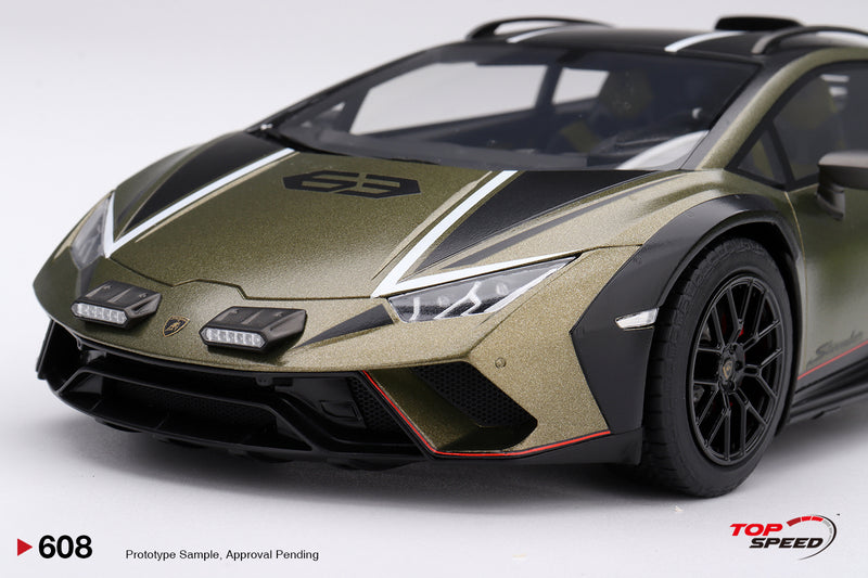 Load image into Gallery viewer, LAMBORGHINI HURACAN STERRATO GREEN GEA MATT 2024 TOP SPEED 1:18
